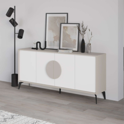 Decortie Gora Sandstone and White Console Sideboard - Multi - Wilko - thumbnail 6