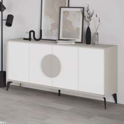 Decortie Gora Sandstone and White Console Sideboard - Multi - Wilko - thumbnail 1