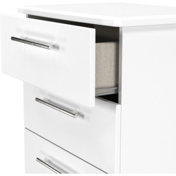 Crowndale Sherwood 4 Drawer Porcelain Matt Chest of Drawers - White - Wilko - thumbnail 7