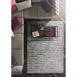 Origins Carved Glamour Abode Silver Rug 80 x 150cm - Origins Rugs - Wilko - thumbnail 3