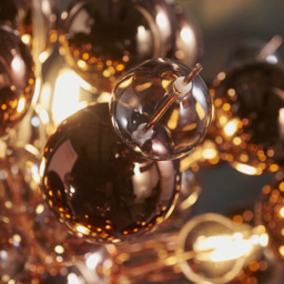 Merano Pavia Tinted Glass Copper 9 Light Ceiling Pendant - Size: 63 x 63 x 120cm - Wilko - thumbnail 7