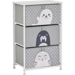 Liberty House Toys 3 Drawer Arctic Kids Storage Chest - Size: 73 x 45 x 30cm - Wilko - thumbnail 4
