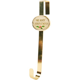 Merry Christmas Wreath Hanger Gold - Gold - Wilko - thumbnail 4