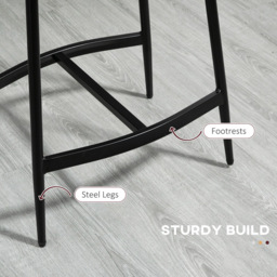 Portland Grey Microfibre Bar Stool Set of 2 - Wilko - thumbnail 7