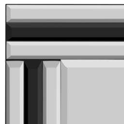 Dalton Triple Edge Black All Glass Mirror 90 x 60cm - MirrorOutlet - Wilko - thumbnail 7