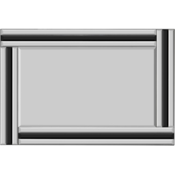 Dalton Triple Edge Black All Glass Mirror 90 x 60cm - MirrorOutlet - Wilko - thumbnail 5