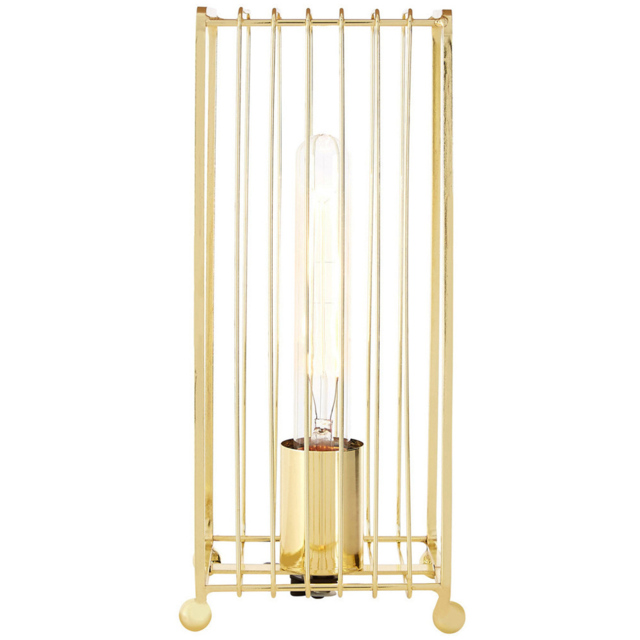 Premier Housewares Deco Gold Finish Table Lamp - Size: 15 x 13 x 30cm - Wilko - image 1