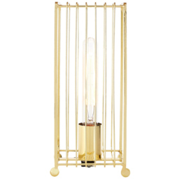 Premier Housewares Deco Gold Finish Table Lamp - Size: 15 x 13 x 30cm - Wilko