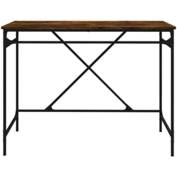 vidaXL Modern Large Desk Smoked Oak - Size: 75 x 100 x 50cm - Brown - Wilko - thumbnail 4