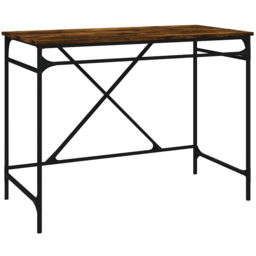 vidaXL Modern Large Desk Smoked Oak - Size: 75 x 100 x 50cm - Brown - Wilko - thumbnail 3