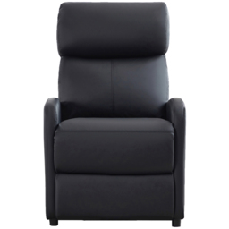 Faux Leather Black Recliner Pushback Adjustable Arm chair - Size: 106 x 68 x 81cm - MCC - Wilko - thumbnail 3