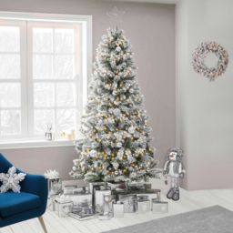 Wilko Flocked Fir Christmas Tree Green 7ft - thumbnail 7