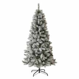 Wilko Flocked Fir Christmas Tree Green 7ft - thumbnail 1