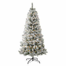 Wilko Flocked Fir Christmas Tree Green 7ft - thumbnail 4