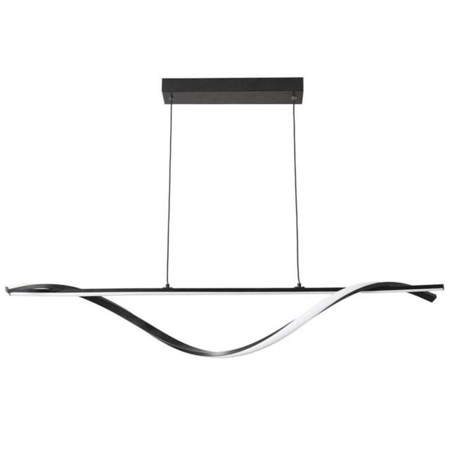 ValueLights Infinity Black Twisted Bar Integrated LED Ceiling Light - Size: 120 x 98 x 15cm - Wilko - image 1