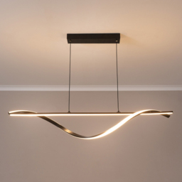 ValueLights Infinity Black Twisted Bar Integrated LED Ceiling Light - Size: 120 x 98 x 15cm - Wilko - thumbnail 3
