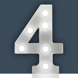 St Helens Battery Operated 3D LED Number 4 Light - Size: 21.8 x 4.3 x 16.5cm - White - Wilko - thumbnail 3