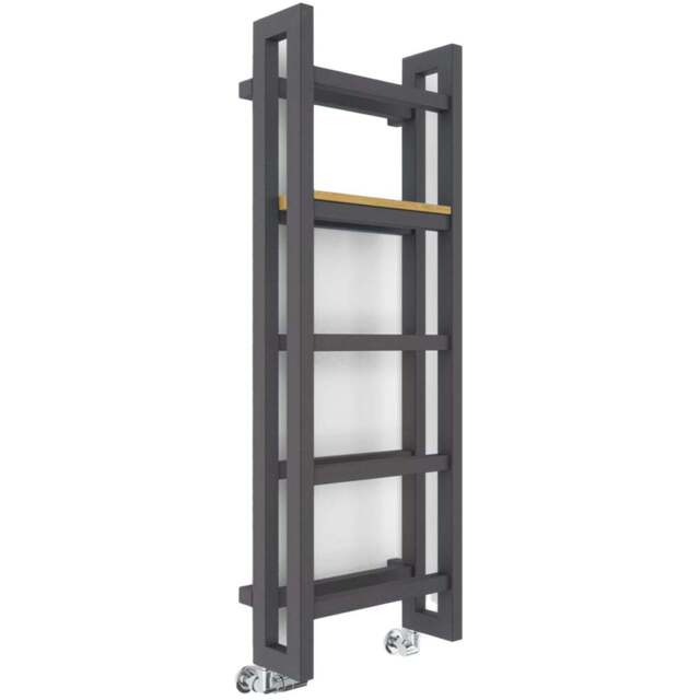 Terma Stand Modern Grey Heated Towel Rail 2097 BTU 1150 x 400mm - Size: 115 x 40 x 18.2cm - Wilko - image 1