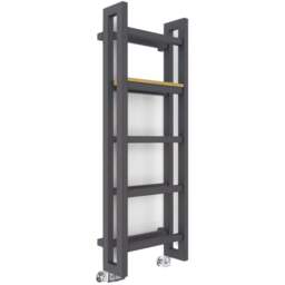 Terma Stand Modern Grey Heated Towel Rail 2097 BTU 1150 x 400mm - Size: 115 x 40 x 18.2cm - Wilko - thumbnail 1
