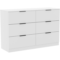 Vida Designs Trega 6 Drawer White Chest of Drawers - Wilko - thumbnail 3