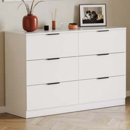 Vida Designs Trega 6 Drawer White Chest of Drawers - Wilko