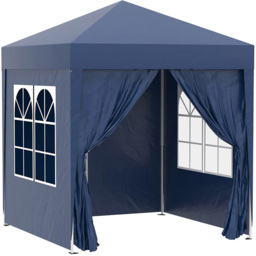 2x2m Gazebo Marquee Party Tent Blue - Size: 240 x 200 x 200cm - Outsunny - Wilko - thumbnail 3