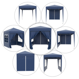 2x2m Gazebo Marquee Party Tent Blue - Size: 240 x 200 x 200cm - Outsunny - Wilko - thumbnail 6