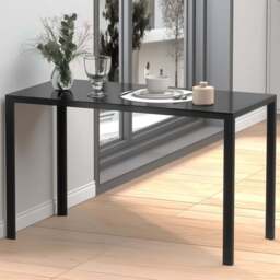 Portland 4 Seater Dining Table Black - Wilko - thumbnail 1