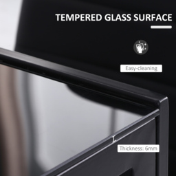 Portland 4 Seater Dining Table Black - Wilko - thumbnail 6