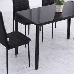 Portland 4 Seater Dining Table Black - Wilko - thumbnail 4