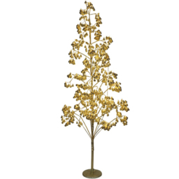 Xmas Haus 1200 Warm White Micro LED Pre-Lit Artificial Christmas Tree with Gold Baubles 7ft - Wilko - thumbnail 1