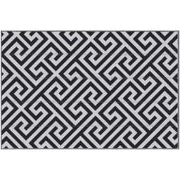 Outsunny Black and White Reversible Outdoor Rug 121 x 182cm - Size: 121 x 182 x 0.3cm - Wilko - thumbnail 1
