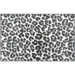 Allure Bath Fashions Monochrome Jacquard Leopard Non-Slip Bath Mat 50 x 80cm - Grey - Wilko