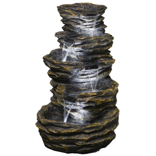 My Garden Tranquil 4 Drop Rock Fall Garden Water Fountain - Wilko - image 1