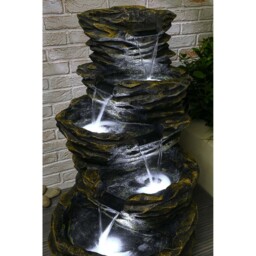 My Garden Tranquil 4 Drop Rock Fall Garden Water Fountain - Wilko - thumbnail 7