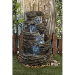 My Garden Tranquil 4 Drop Rock Fall Garden Water Fountain - Wilko - thumbnail 4