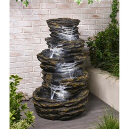 My Garden Tranquil 4 Drop Rock Fall Garden Water Fountain - Wilko - thumbnail 3