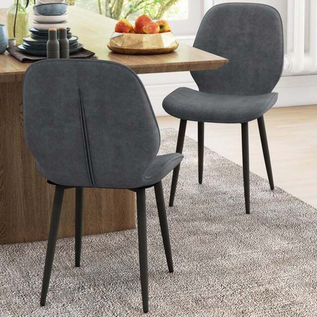 Portland Set of 2 Grey Dining Chair - Wilko - image 1
