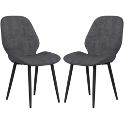 Portland Set of 2 Grey Dining Chair - Wilko - thumbnail 3