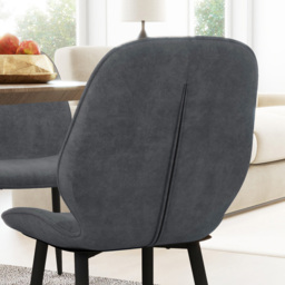 Portland Set of 2 Grey Dining Chair - Wilko - thumbnail 4