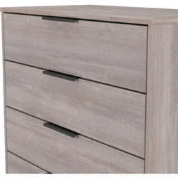 Crowndale Hong Kong 4 Drawer Grey Oak Chest of Drawers Ready Assembled - Wilko - thumbnail 6