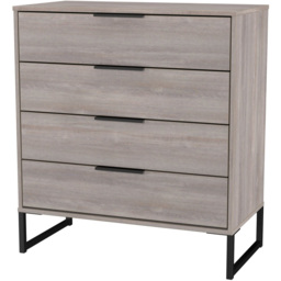 Crowndale Hong Kong 4 Drawer Grey Oak Chest of Drawers Ready Assembled - Wilko - thumbnail 5