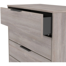 Crowndale Hong Kong 4 Drawer Grey Oak Chest of Drawers Ready Assembled - Wilko - thumbnail 7