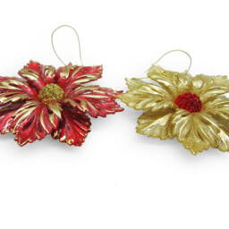Glitter Pointsettia Hanging Decoration - Sleigh Bells Ring - Wilko - thumbnail 6