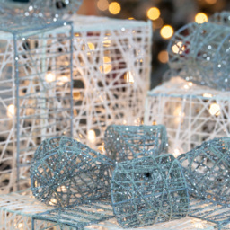 The Christmas Workshop Silver and White LED Gift Box Christmas Decoration 3 Pack - Wilko - thumbnail 3