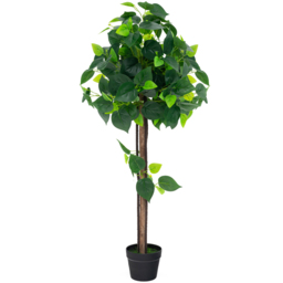 Costway Hydrangea Tree Artificial Plant In Pot 3.7ft - Size: 120 x 23 x 23cm - Green - Wilko