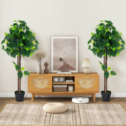 Costway Hydrangea Tree Artificial Plant In Pot 3.7ft - Size: 120 x 23 x 23cm - Green - Wilko - thumbnail 5