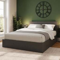 GFW Double Grey End Lift Ottoman Bed - Wilko - thumbnail 1
