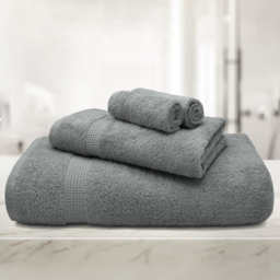 Mayfair Egyptian Cotton Grey Hand Towel Set of 2 - Wilko - thumbnail 3