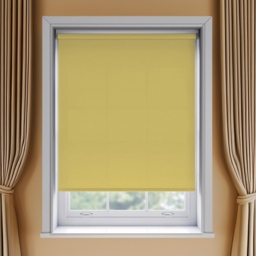 New Edge Blinds Thermal Blackout Roller Blind Ochre 45cm - Size: W 45cm x D 170cm - Yellow - Wilko